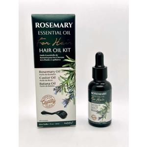 2 x Rosemary Hair Oil Kit, Rosemary Oil, Hair Care Oil, Ideal for Dry and Damaged Hair, Suitable for Men and Women, 30ml