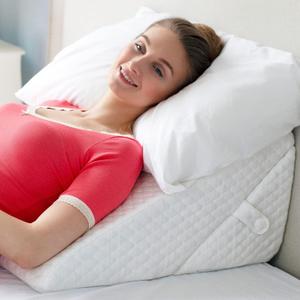 Wedge Pillow for Sleep Apnea, 12 Inch Adjustable Height Bed Wedge Pillow for Headboard, Gerd, Acid Reflux Relief, Snoring, and Post Surgery Recovery. Bed Pillow for Sitting Up in Bed