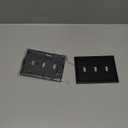 2-Pack Triple Toggle Light Switch Cover Plate, Durable Natural Bamboo Fiber Decorative Switch Plate Covers, Matte Black 3 Gang Wall Plate, Corrosion Resistant