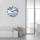 XNM Nautical Wood Clock 20 Inch Round Large Wall Clocks for Living Room Decor Farmhouse Wall Clocks Battery Operated (MDF No Solid Wood)