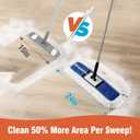 CLEANHOME 24" Heavy-Duty Commercial Dust Mop for Hardwood Floors & Large Areas - with 2 Microfiber Pads, Reinforced Telescoping Handle for Stable Cleaning in Homes, Garages & Commercial Spaces