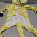 Waterproof Dog Raincoat,Full Coverage 4 Legs Dog Rain Jacket for Small Dogs,Pet Rain Coat with Hood,Reflective Strips&Leash Hole Outdoor Raincoat (X-Largefor Weight 11.1-14.6 lb, Pineapple)