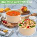 50 Pcs 32 Oz disposable meal prep containerspaper bowls with lidsdisposable soup bowlssoup bowls disposable hot/colddisposable salad bowls with lids
