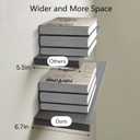 BAYKA Grey Floating Shelves 22.5in, Set of 3, Wall Mount Rustic Wood Shelf, F. Grey - Industrial Edge Style, 3, 22.5inches 