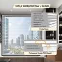 Cordless Vinyl Mini L Blinds 21" W x 64" H, 1" Slat White Horizontal Windows L Blind for Door, Shades, Camper, Light Filtering, Interiors, Arrive 1/2 Inch Narrower Indoor