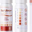 SuperCheck Pool and Spa Salt Test Strips for Sodium Chloride Level Testing, 0-8000 ppm, 2 Packs, Pool Salt Test Strips, Measure Chloride Ion Contents in Chloride Based Salt Solutions, Pool Salt Tester