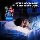 Boys Toys Night Light for Kids, 3D Illusion Lamp Touch Control Dynamic Colors Changing with 3 Pattern Kids Toys Christmas Gifts for Men Boys