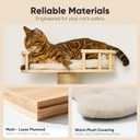 FUKUMARU Cat Wall Shelves, 4 in 1 Set, Beige
Stable Wooden Wall-Mounted Furniture Set, Climbing Tree with Hammock, Bed, Perch and Scratching Mat