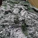 8 FT Pre-Lit Christmas Tree 3-Minute Quick Shape Flocked Decor with 600 LED Lights