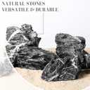 2.2-8.1 Inches Natural Seiryu Stone, 5 PCS Mixed Sizes Aquarium Rocks for Aquascaping, Iwagumi Layouts, Terrariums & Aquarium Dcor