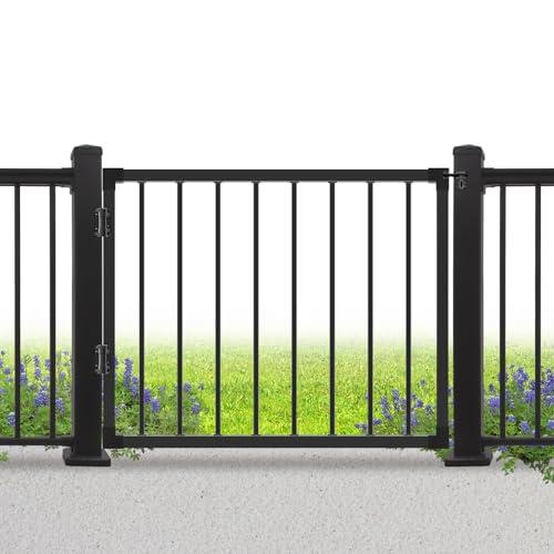 SunCrafts Deck Gate Outdoor，Heavy Duty Anti-Rust Porch Gate，ASTM Certified