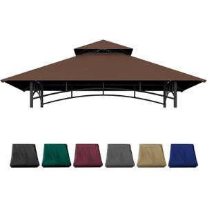 Grill Gazebo Replacement Cover 5x8 Ft Canopy Top Compatible with Grill Gazebo Frame Model L-GG001PST-F,L-GG001PST-H,L-GG001PST-F2, (Brown)