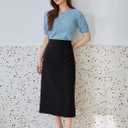 DAZY Solid High Waist A line Skirt
 Black S