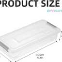 Plastic Storage Bin with Lid, Stackable Design, Clip Box for Crafts, Supplies and Office Items Container (8 Pack 4 Quart)