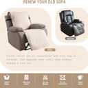 Genina Waterproof Recliner Chair Cover - 100% Protection! Non-Slip, Washable & Durable Protector for Kids & Pets23.6'' /Beige