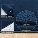Navy Blue Area Rugs for Bedroom Living Room, 6x9 Feet Indoor Memory Foam Rug, Modern Washable Rugs for Kids Boys Girls Room, Dorm Bedside Shag Carpets for Home Decor