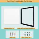 24x36 Aluminum Floater Frame with 9/10" Thickness Blank Stretched Canvas for DIY Oil Painting (Black1PCS)