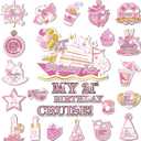 21st Birthday Cruise Door Magnets Decorations, Rose Gold Happy 21st Birthday Cruise Ship Door Decor Magnetic for 21st Women Men Anniversary Party Supplies Favors Door Refrigerator Fridge Car Kitchen