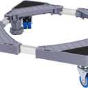 YOOGAA Mini Fridge Stand Adjustable Furniture Mover Mobile Roller Base for Washing Machine, Dryer, Refrigerator, Laundry Pedestal with 4 Strong Feet & Twin Wheels (4 Stronge Feet with Casters)