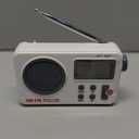 Portable Shower Speaker With LCD Display, AM/FM Radio/RDS System, Long Playback Time, 20 Preset Stations for Bathroom, Hot Tub, Outdoor (White)