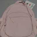 adidas Small Backpack for Women  Weekender Lightweight Bag with Laptop Sleeve, Sandy Pink, One Size
