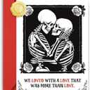 Goth Valentines Day Cards Gifts, Gothic Skeleton Lovers Valentine's Day Cards with Envelopes for Him, Her, Husband, Wife, Fiance