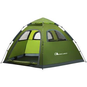 MOON LENCE Pop Up Camping Tent, 3-4 Person Portable Automatic Instant Tent Windproof for Camping, Hiking, Mountaineering