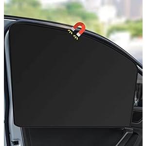 Car Side Window Sun Shades, Window Sunshades Privacy Curtains, 100% Block Light for Breastfeeding, Taking a nap, Changing Clothes, Camping (Front Seat 2pcs)