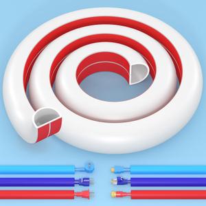 2 x 39 Inch Wall Cord Hider Self-Adhesive Flexible for TV Home Audio RG6 Coaxial Cable, PVC Cable Concealer for Home and Office, Cover Cable Raceways, White (1 M)