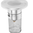 Bathroom Sink Drain Stopper with Built Hair Strainer Push Button Design Leakproof Basin Filter for Easy Installation Compatible with Standard Sinks Construction