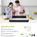 Bonsenkitchen Vacuum Sealer Machine | Compact Food Sealer for Kitchen Storage & Meal Prep | Multiple Modes | External Vacuum System | 5 Bags, Silver