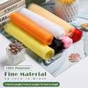 5 PCS MoDooris Gold Organza Fabric 58" Wide Bridal Solid Sheer Organza Crystal Shiny Organza Tulle Silky Fabric for Bridal Dress, Wedding Decorations, Backdrop Arch, DIY Crafts, Sewing(1 Yard)