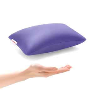 Pro Goleem Small Pillow 11x6x2.5 for Traveling and Nap with Name Tag Tiny Mini Pillow for Kids Pet and Adult Rest Ideal Camping, Chair, Airplane and Car, Lavender