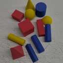 hand2mind Foam Geometric Solid Blocks, Assorted Colors, 3D Shapes (Set of 12)
