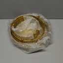 Hedume 3 Pack Cake Stand, Round Metal Cake Stands, 8" 10" 12" Dessert Display Cupcake Stands, Wedding Brithday Party Celebration Dessert Cake Display Plates-Gold