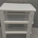 Gonice Small 3 Drawer Storage Organizer, White Plastic Drawer Storage, Small Desktop Organizer for Home, Office