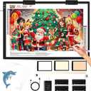 Wsenlight Rechargeable A1 Light Pad for Diamond Painting Extra Large Tracing Light Box Drawing Light Board 6000 mAh Battery Powered Light Table for Weeding Vinyl, X-ray Viewing, Animation, Sketching