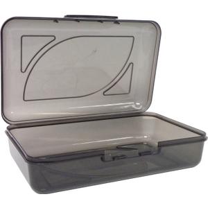 Cra-Z-Art Stackable Pencil Box Organizer, Durable Plastic with Snap-Tight Lid - Black