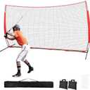 7x7/16x10/20x10ft Baseball Net Backstop Net,Fix Ball Stop Net by 4 Spike&2 Sandbag,Sports Net Barrier with Handbag,Lacrosse Net Backstop for Basketball,Hockey Train,Baseball Net Barrier for Playground