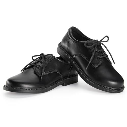 Toddler Black Dress Shoes ,Boys Girls Oxford Loafers Formal School Uniform Shoes Kids 