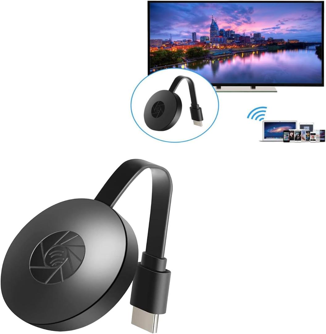 Display Dongle Adapter 4K, One Click to Connect, No Delay, No APP Required, Uesd for Laptop PC Smartphone to Streaming Video Audio to HD TV Projector