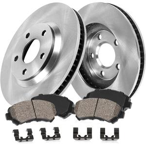 Callahan Brake Parts Rear Brake Kit For Buick LaCrosse 2019 |Chevrolet Equinox 2018-21 |GMC Terrain 2021 - Disc Rotors with Ceramic Brake Pads + Hardware, EBYK038642