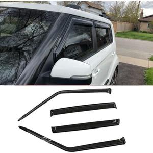 VICOJETOR NI60 Sunproof Waterproof Side Window Wind Deflector, 4pcs Protective Replacements Rain Guards Set, Window Visor fit for 2017-2023 Nissan Armada