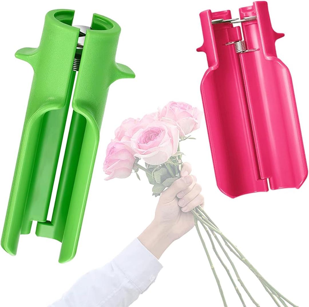 (2 pcs) Professional Rose Thorn Stripper Tool, Garden Claws Rose Thorn Remover with Ergonomic Handle, Safe & Quick Flower De-Thorner for Gardeners, Florists to Strip Thorns from Roses