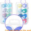 New brothread - 18 Options - Multi-Purpose 100% Mercerized Cotton Thread 50S/3 600M Each Spool for Quilting, Serger, Sewing and Embroidery - 8xWhite with Clear Plastic Storage Box