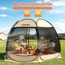 Pop up Gazebo Screen House Tent - Portable Canopy with Mosquito Netting for 6-8 Persons - Instant UV Protection Sun Shelter for Backyard, Patio, Garden & Camping, Waterproof, 10x10