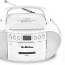 Gelielim Portable CD and Cassette Player Boombox Combo, AM/FM Radio Tape Recorder Casette Player with Remote, Bluetooth CD Tape Player USB Playback & Earphone Jack,Battery Powered/Plug in for Home