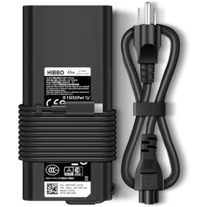 Charger for Dell Laptop Computer Charger 45W USB C Fast Power Adapter, Type C Power Cord Included