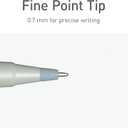 Pentonic Ballpoint Pens, 10 Count, Frosted Pale Gray Barrel with Black Ink, 0.7 mm Fine Point, Smooth Writing For Journaling & Note Taking (PEN13086) (Grey)