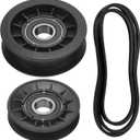 GX20286 GX20287 GX20006 V-Idler Pulley & Flat Pulley & Drive Belt Kit for J-OHN Deere 105, 107S, 115, 125, 135, 145, 155C, L105, L107, L108, L110, L111, L118, L120, L130